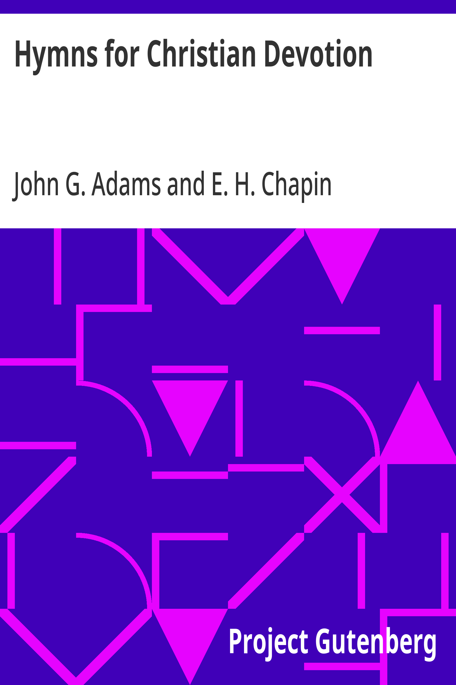 Cover: Hymns for Christian Devotion Especially Adapted to the Universalist Denomin
