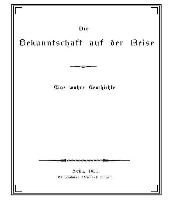 Cover: Die Bekanntschaft auf der Reise