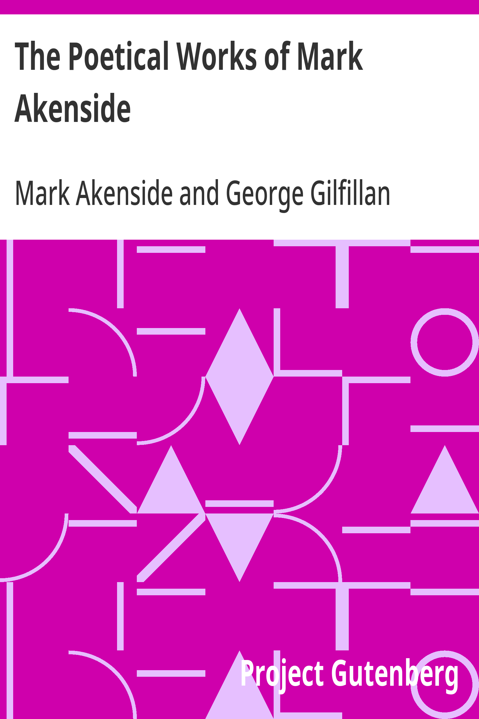 Cover: The Poetical Works of Mark Akenside
