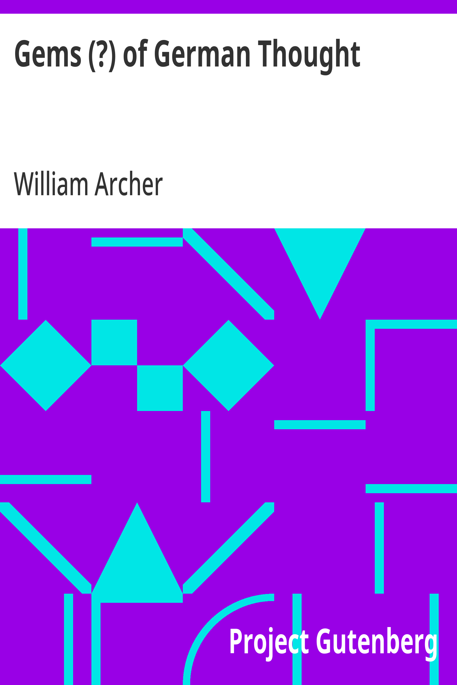 Cover: Gems ( ) of German Thought