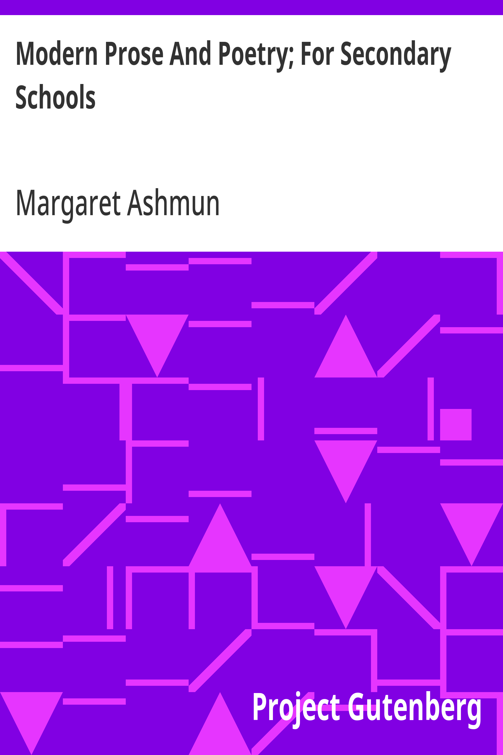 Cover: Modern Prose And Poetry; For Secondary Schools Edited With Notes, Study Hel