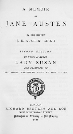 Cover: Memoir of Jane Austen