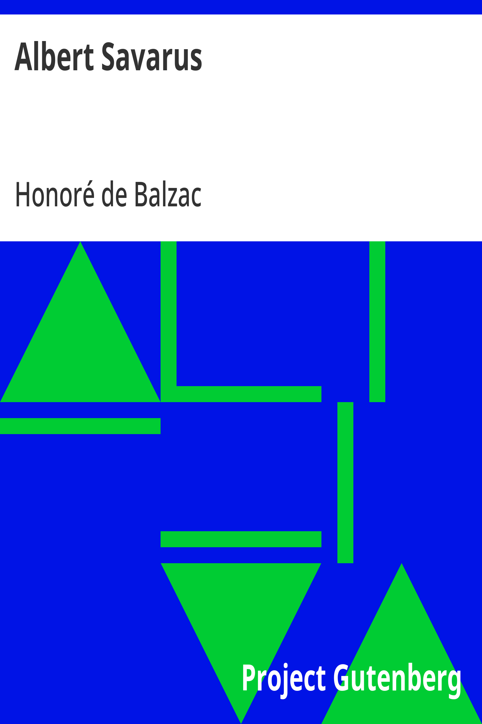 Cover: Albert Savarus