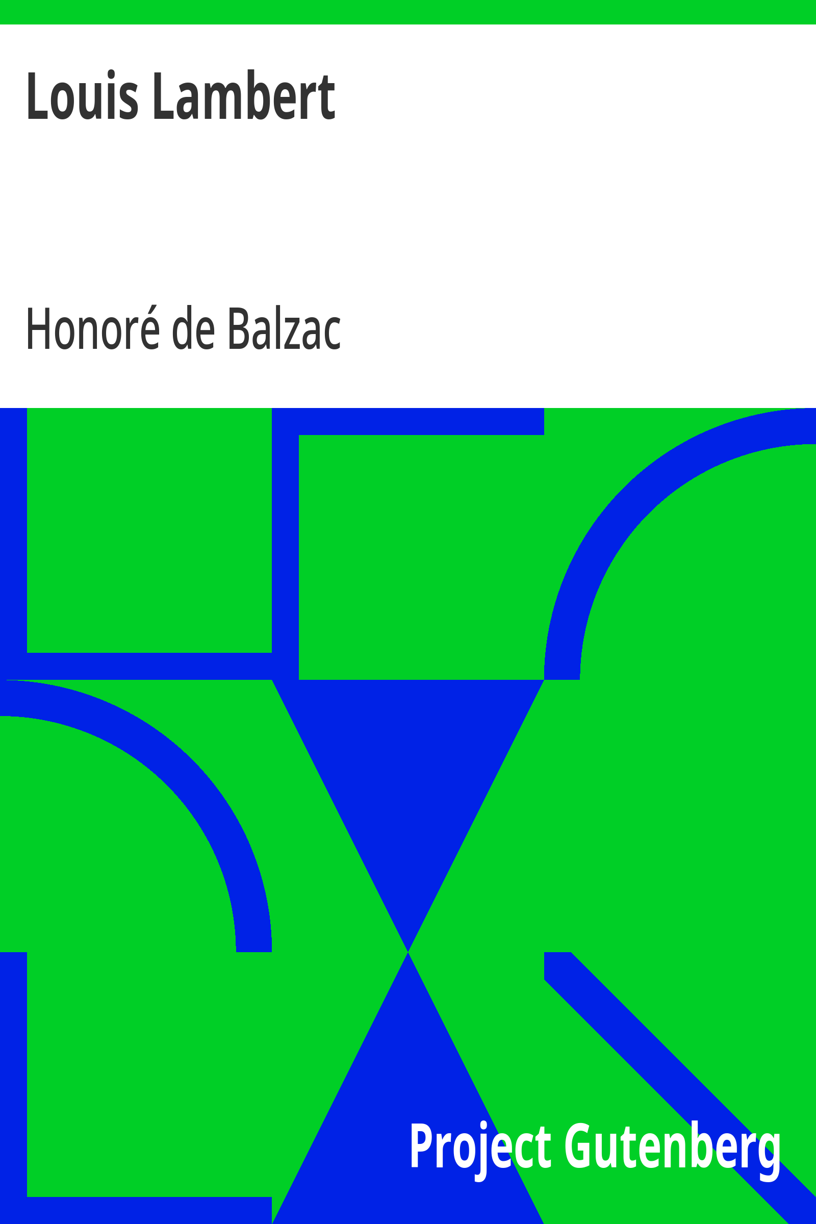 Cover: Louis Lambert