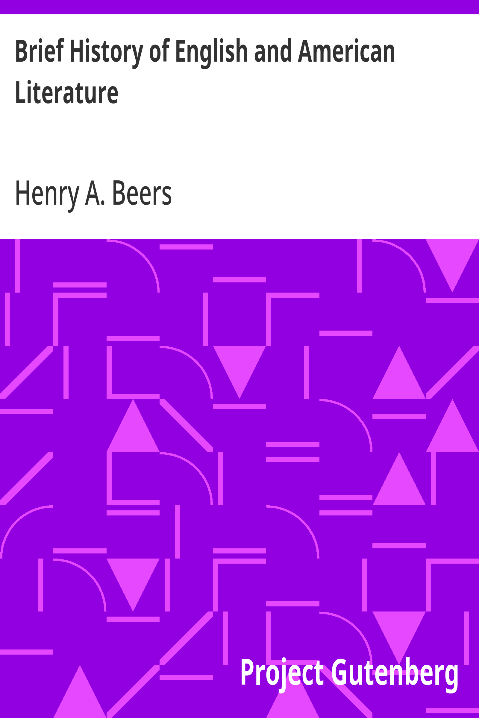 Cover: Brief History of English and American Literature