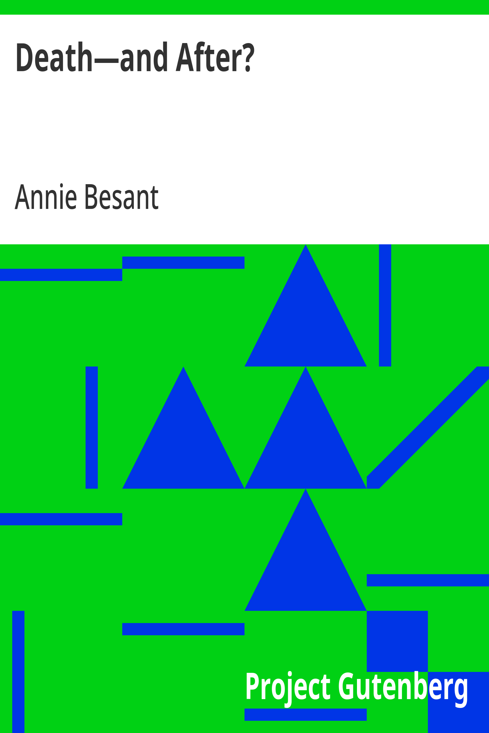 Cover: Death—and After