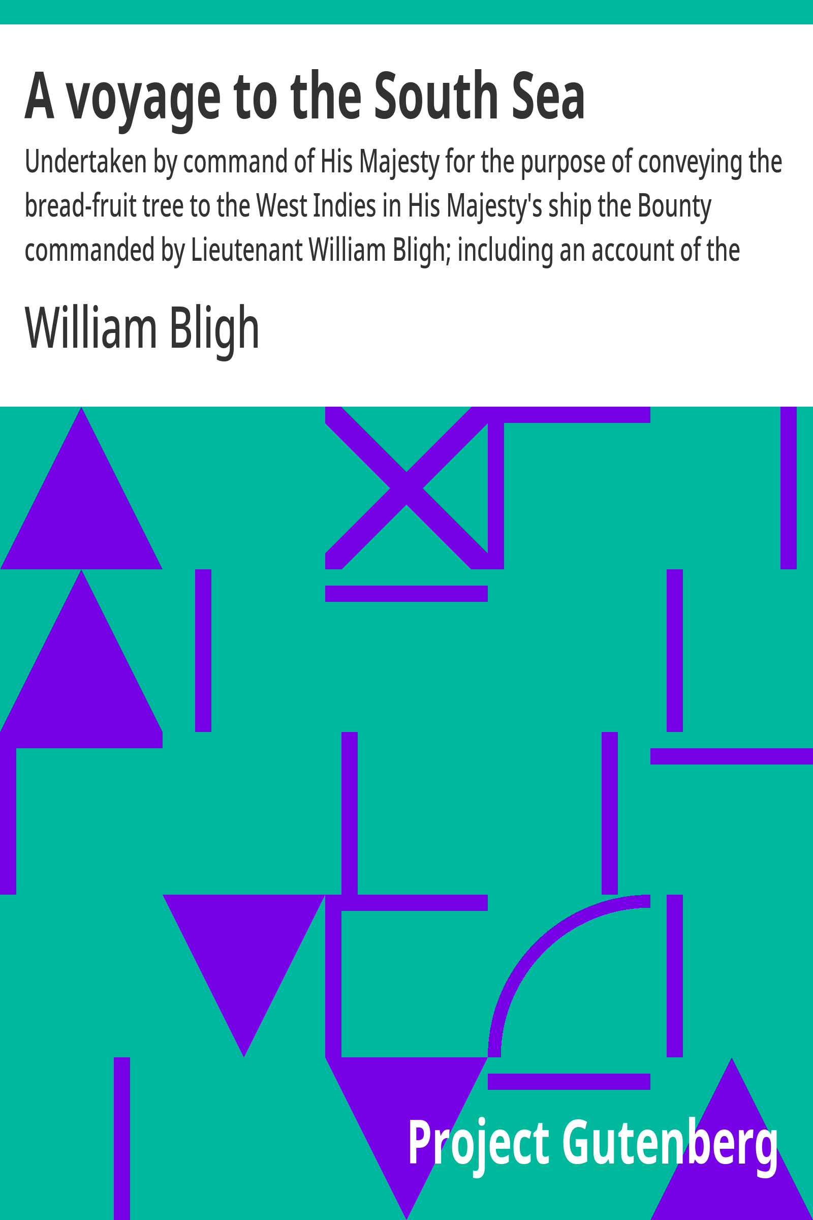 Cover: A voyage to the South Sea