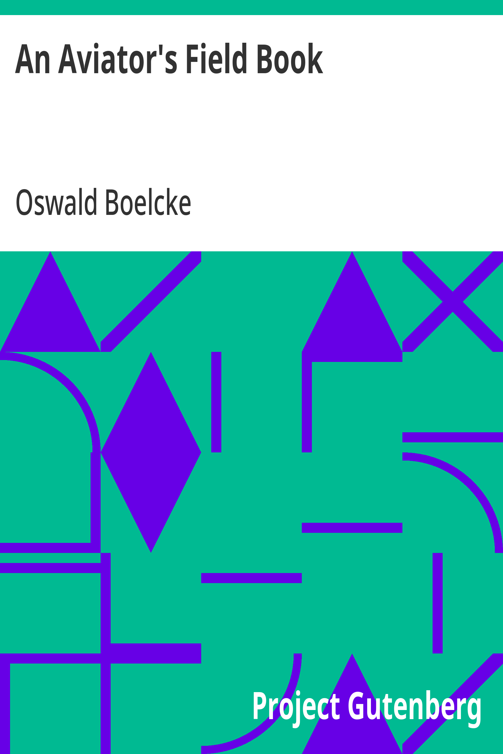 Cover: An Aviator's Field Book Being the field reports of Oswald Bölcke, from Aug