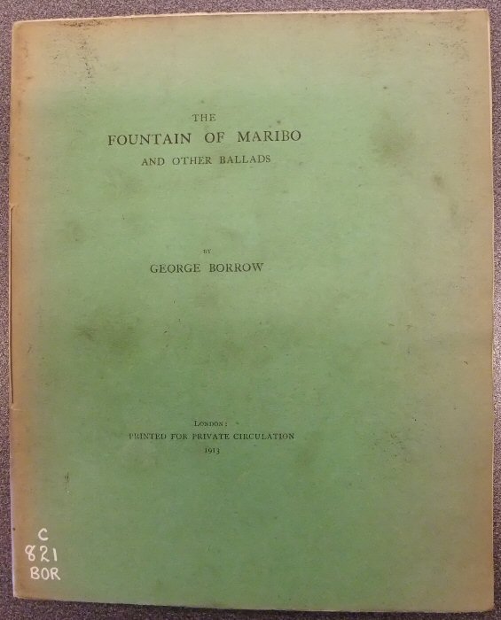 Cover: The Fountain of Maribo, and Other Ballads