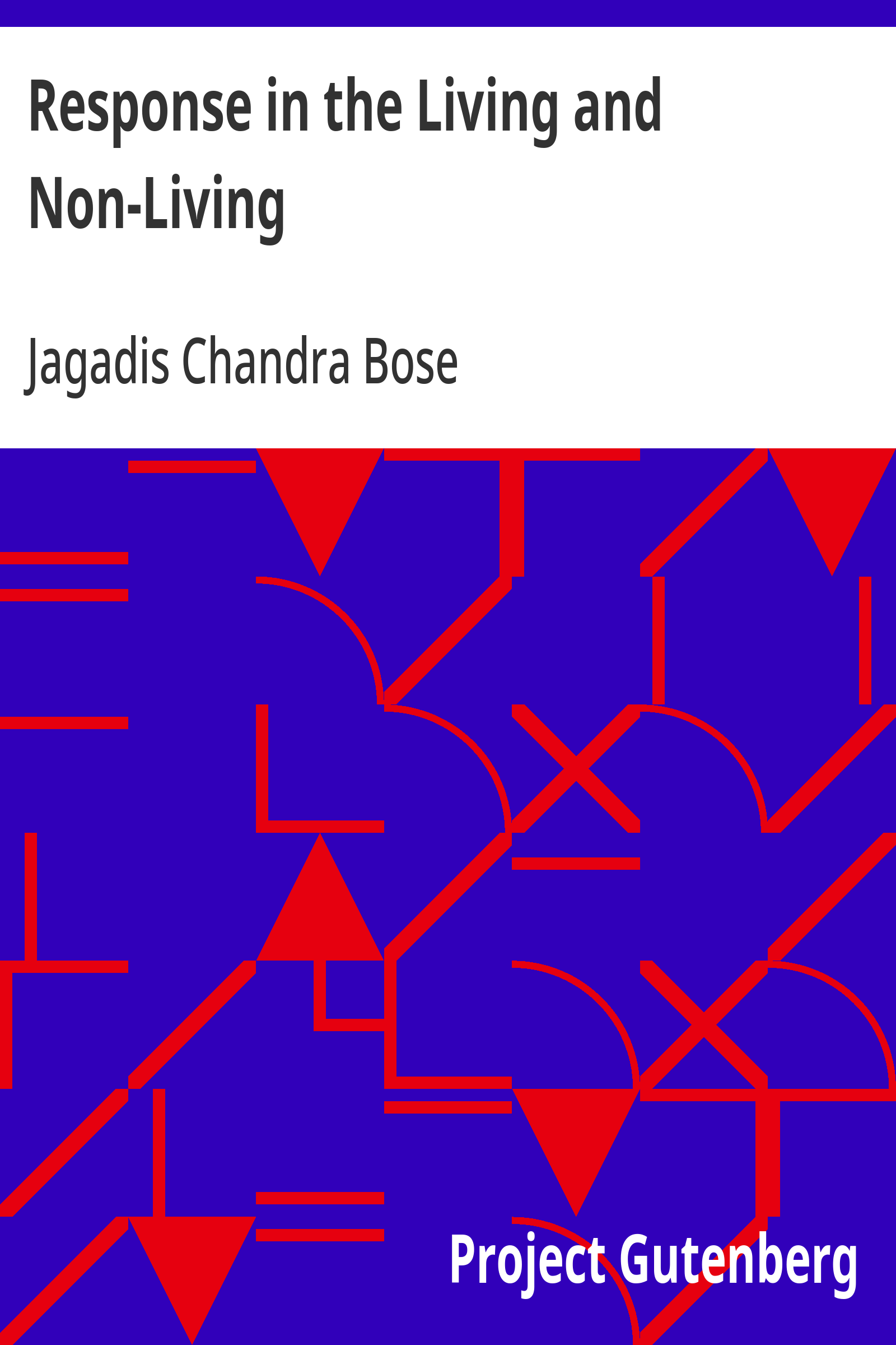 Cover: Response in the Living and Non Living