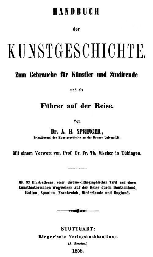 Cover: Handbuch der Kunstgeschichte