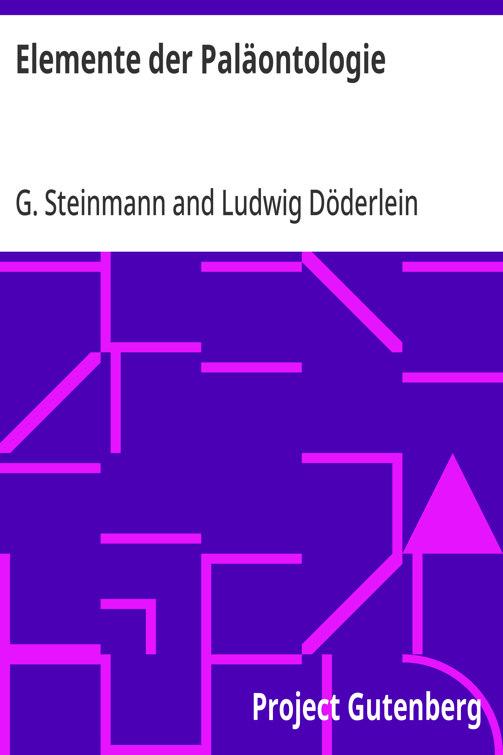 Cover: Elemente der Paläontologie