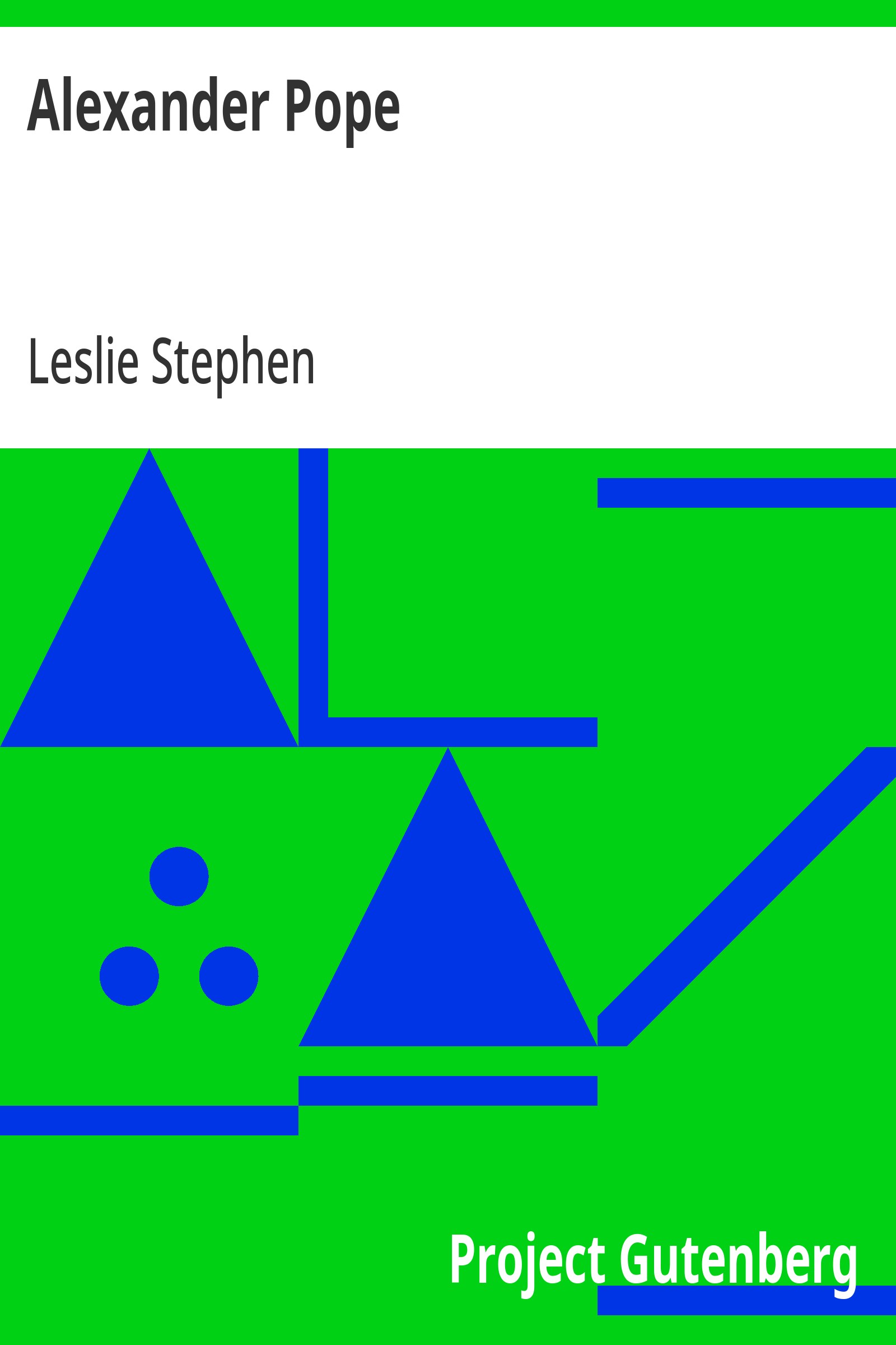 Cover: Alexander Pope