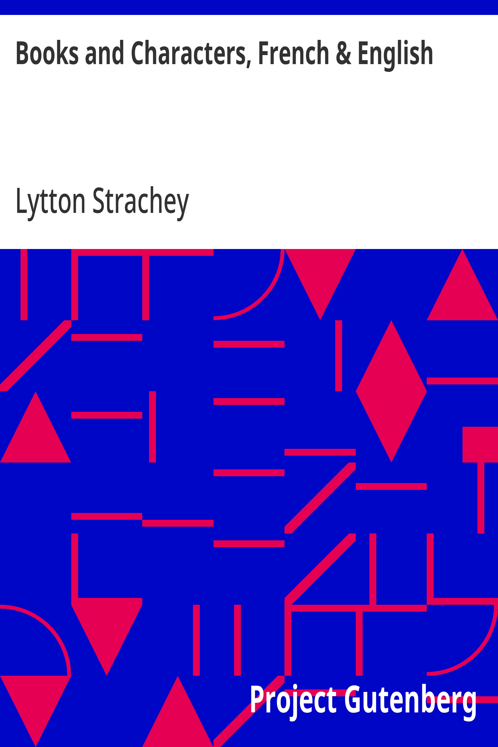 Cover: Books and Characters, French & English