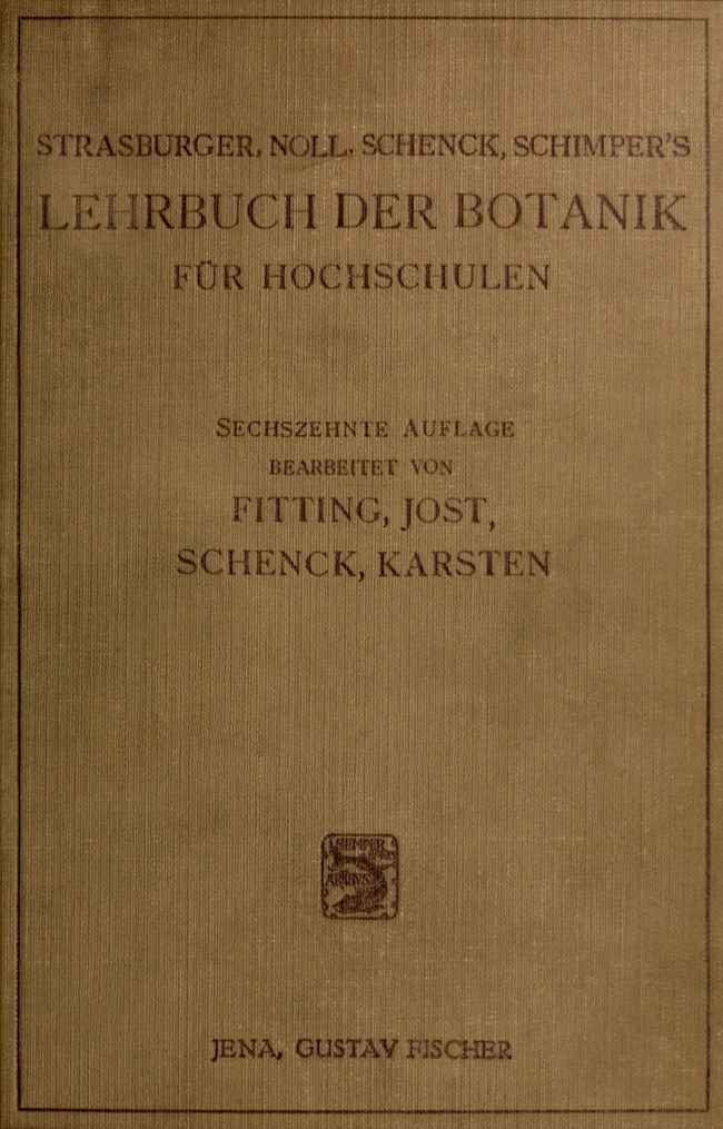 Cover: Lehrbuch der Botanik für Hochschulen