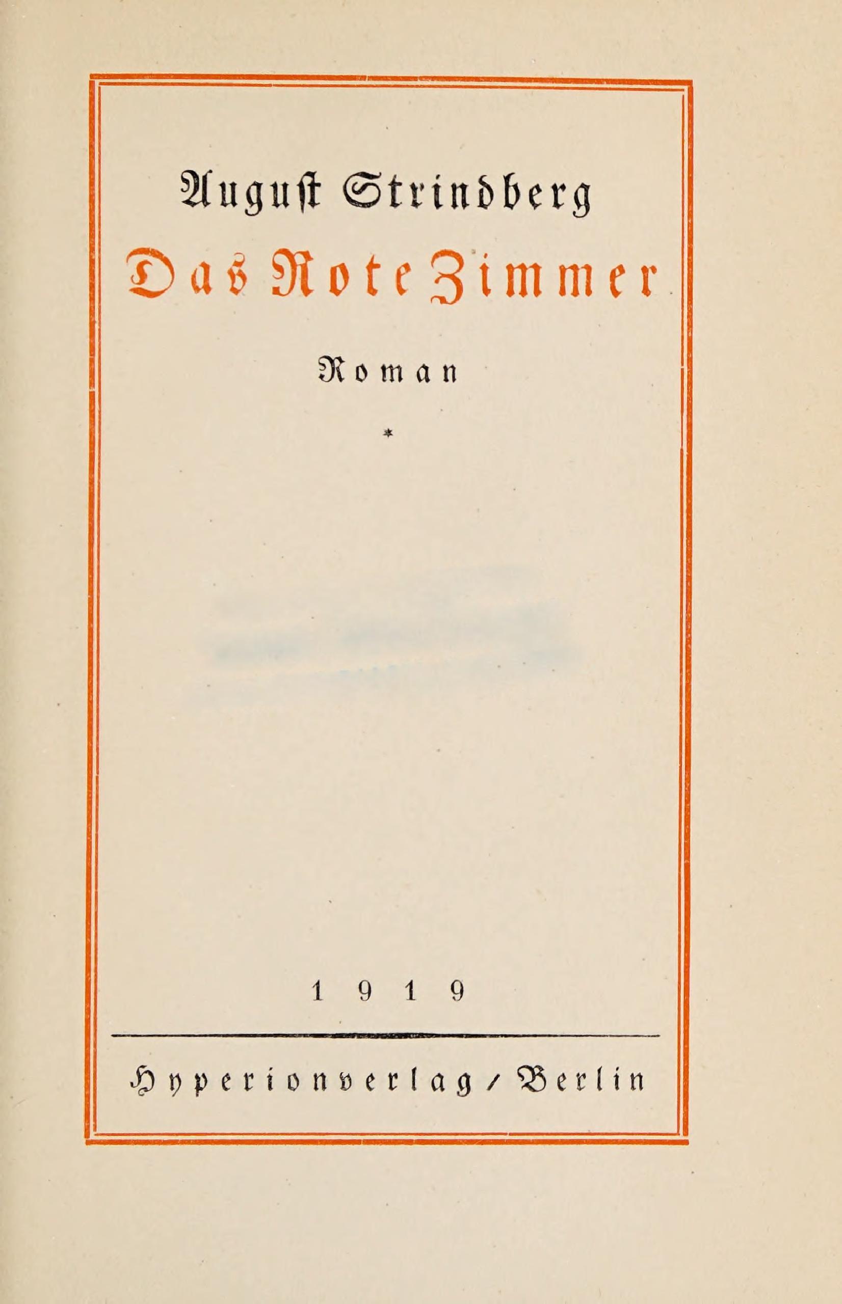 Cover: Das rote Zimmer