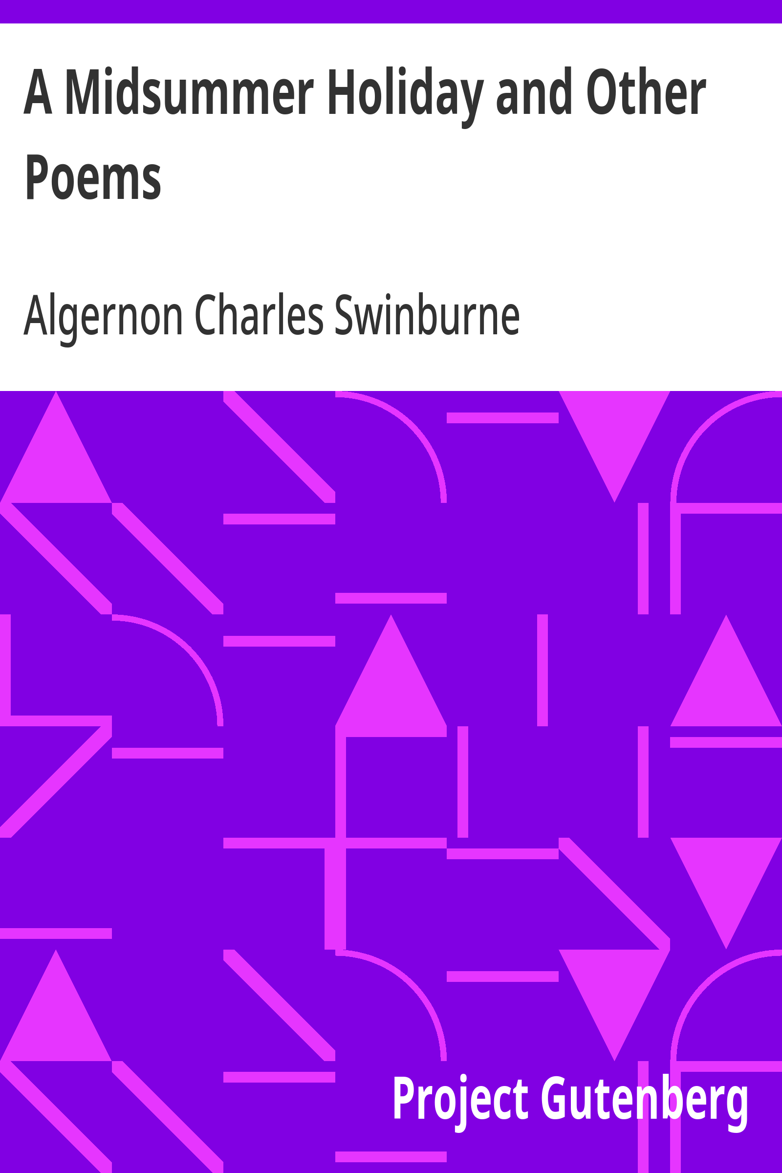Cover: A Midsummer Holiday and Other Poems