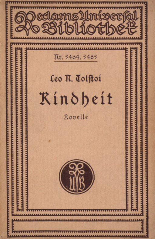 Cover: Kindheit Autobiographische Novelle