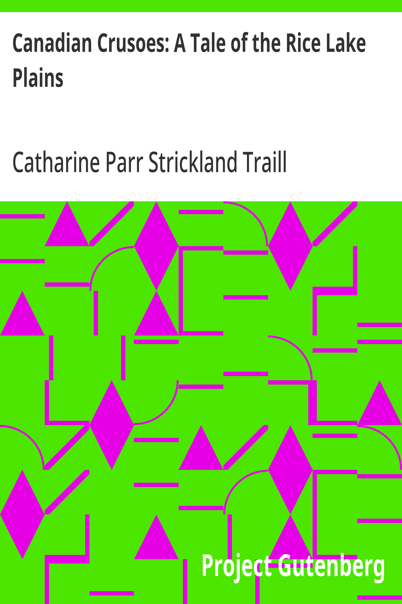 Cover: Canadian Crusoes A Tale of the Rice Lake Plains