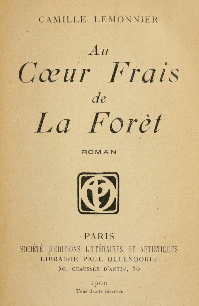 Cover: Au Coeur Frais de la Forêt Roman [PG 65494]