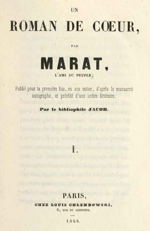 Cover: Les aventures du jeune Comte Potowski, Vol. 1 (of 2) Un roman de coeur par Marat, l'ami du peuple [PG 58362]