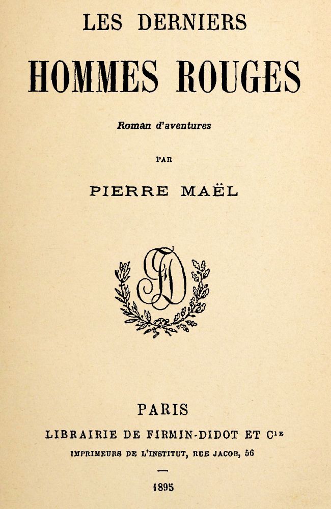 Cover: Les derniers Hommes Rouges Roman d'aventures [PG 67281]