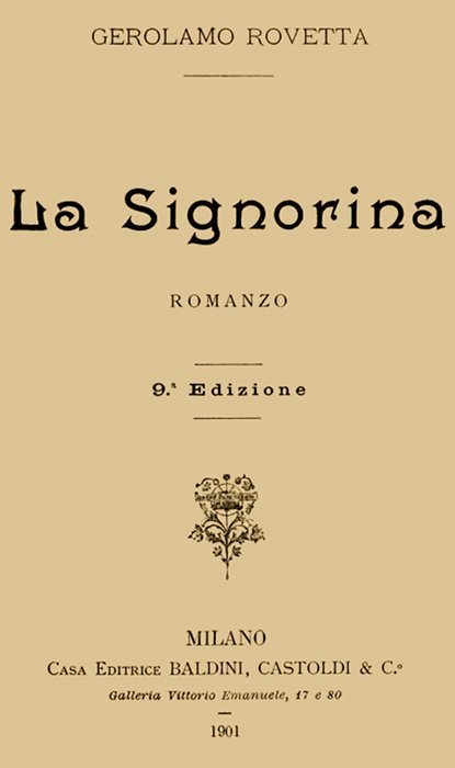 Cover: La Signorina Romanzo [PG 42588]