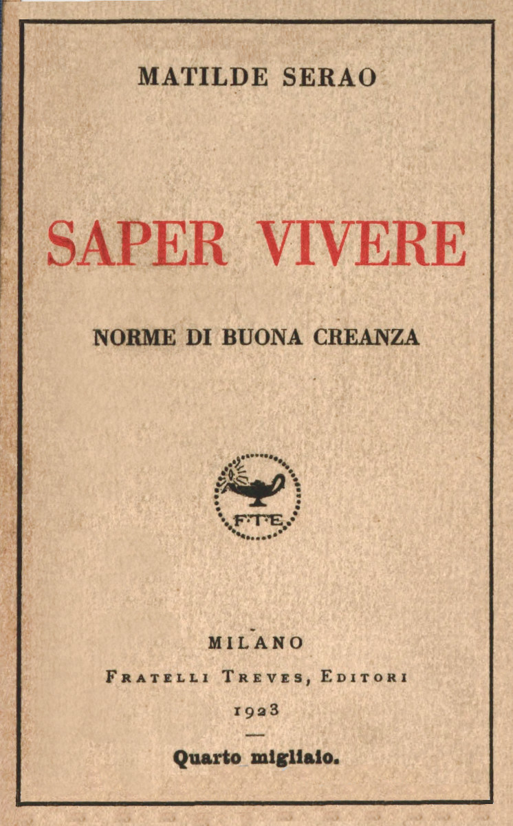 Cover: Saper vivere Norme di buona creanza [PG 64736]