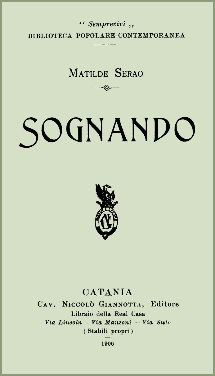 Cover: Sognando [PG 62721]