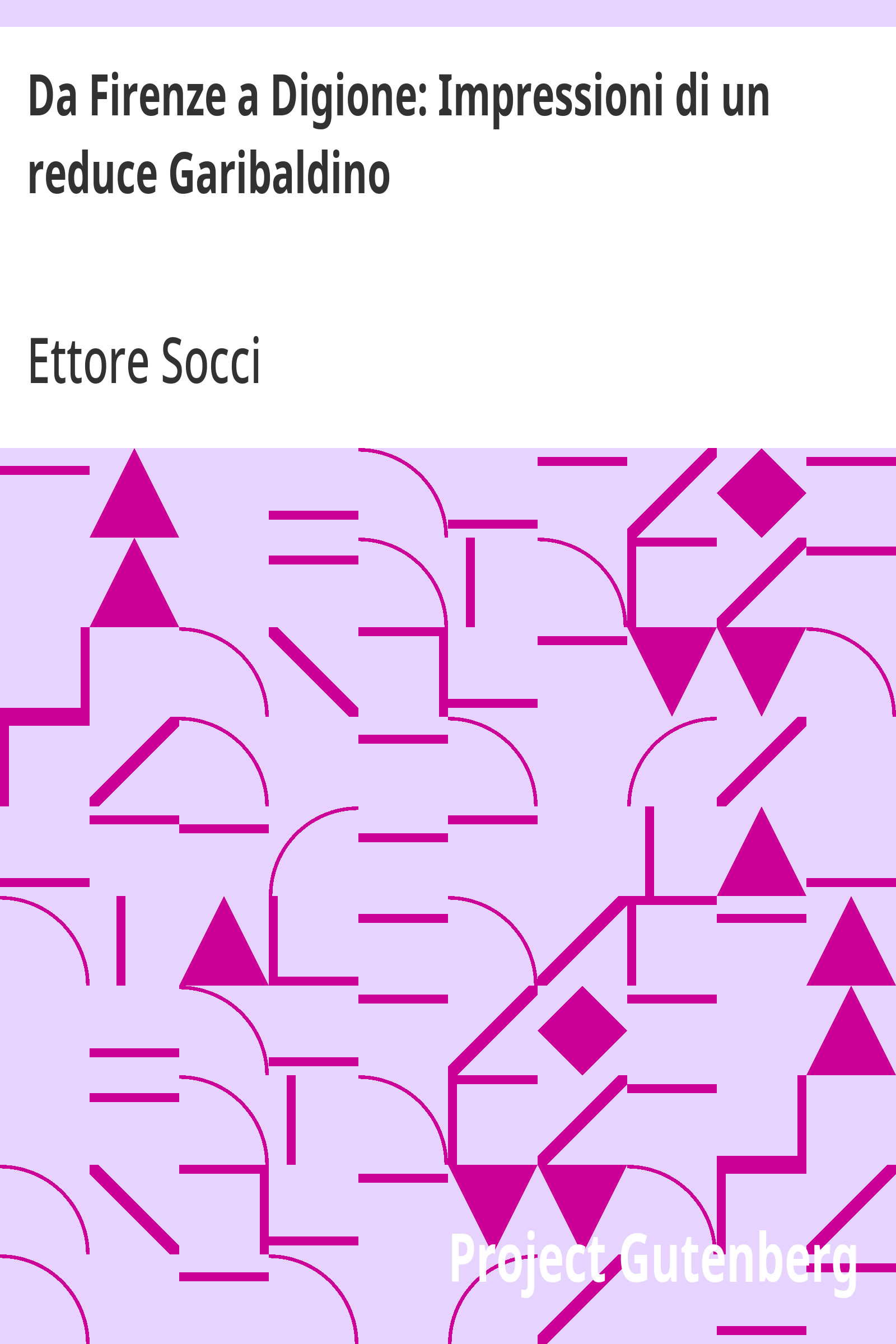 Cover: Da Firenze a Digione Impressioni di un reduce Garibaldino [PG 7121]
