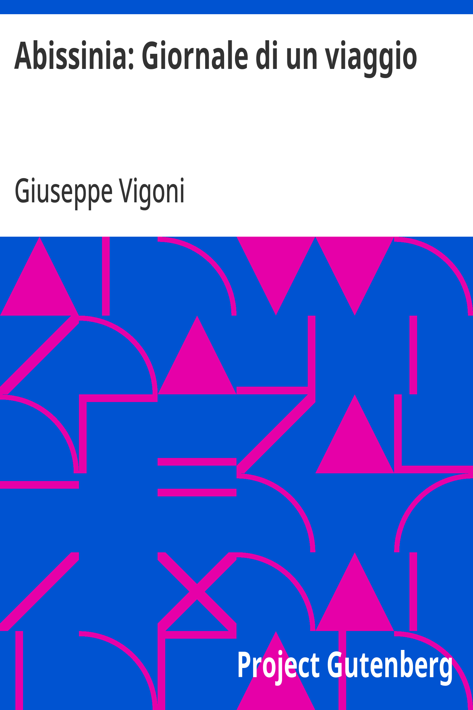Cover: Abissinia Giornale di un viaggio [PG 27919]