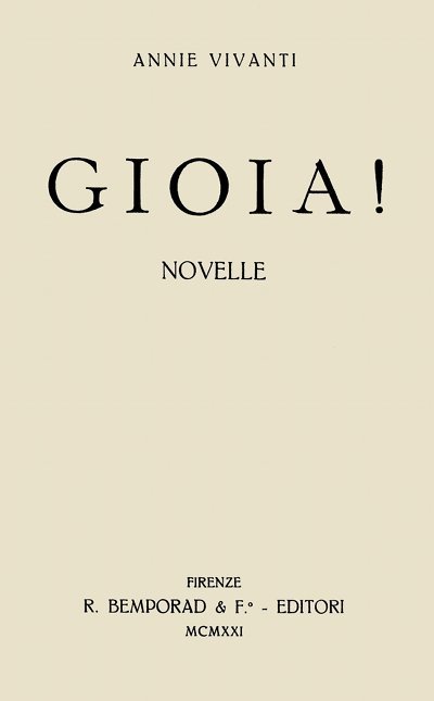 Cover: Gioia! [PG 39793]