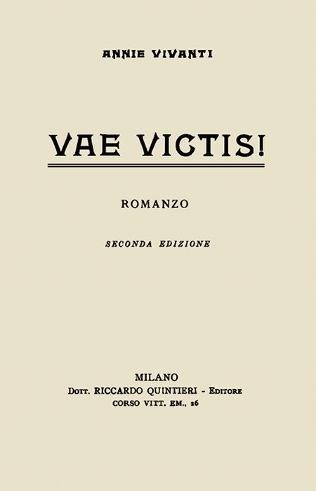 Cover: Vae victis! Romanzo [PG 38259]