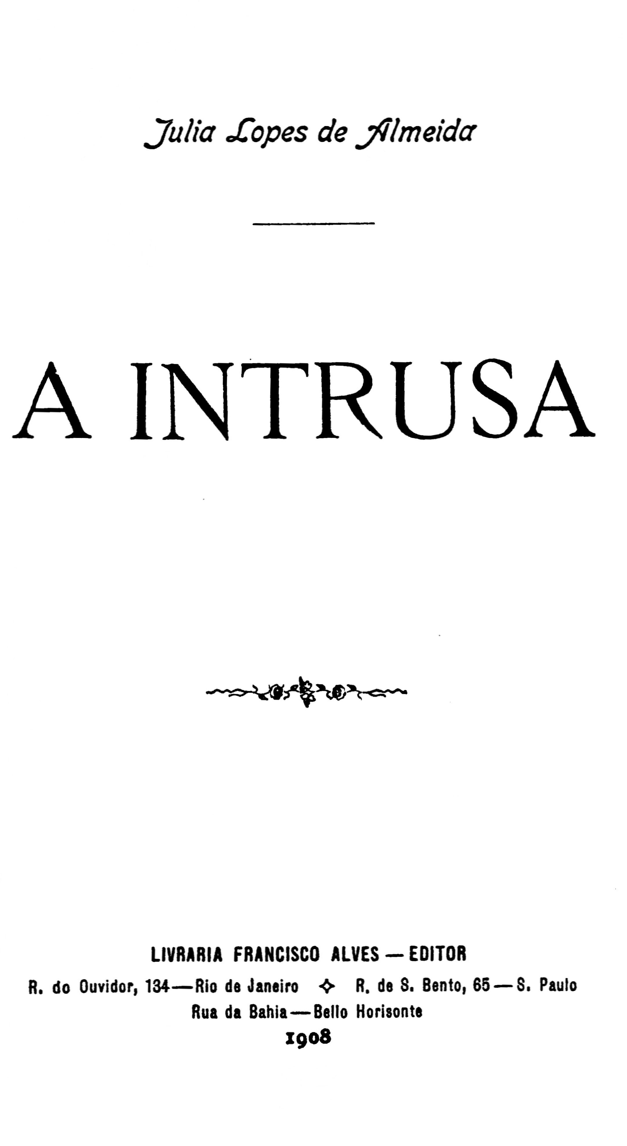 Cover: A Intrusa [PG 67594]