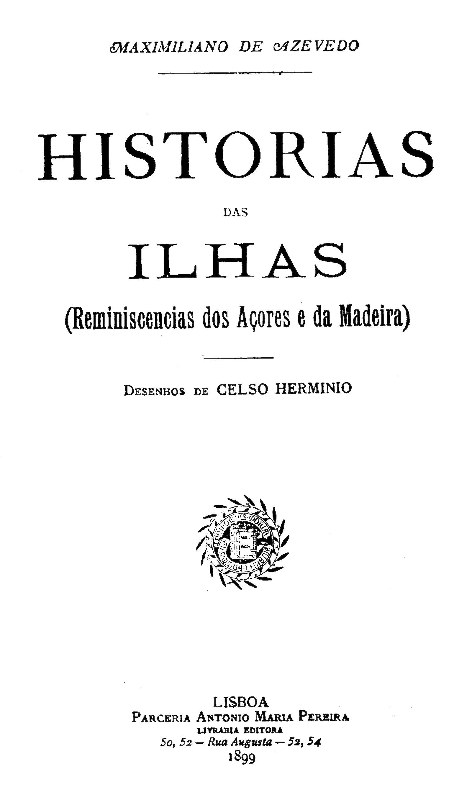 Cover: Historias das Ilhas $b (Reminiscencias dos Açores e da Madeira) [PG 75220]