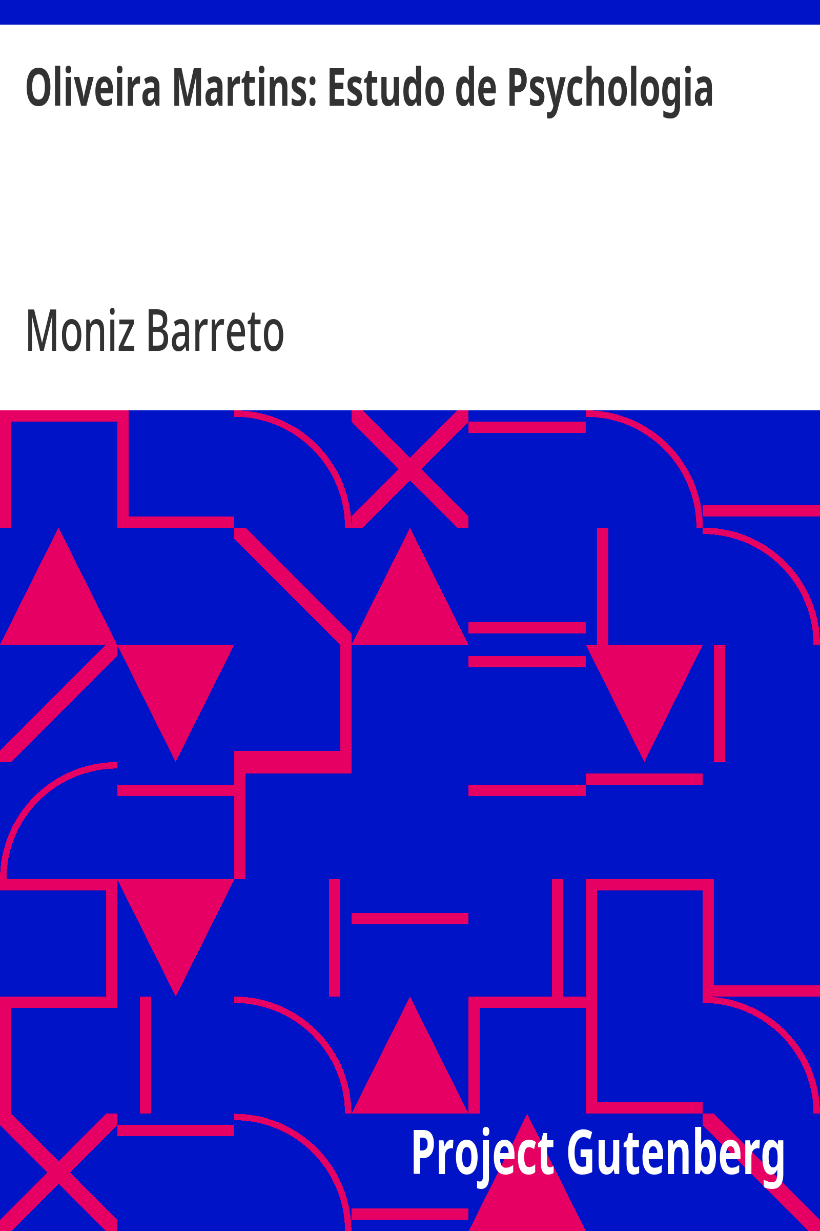 Cover: Oliveira Martins Estudo de Psychologia [PG 31379]
