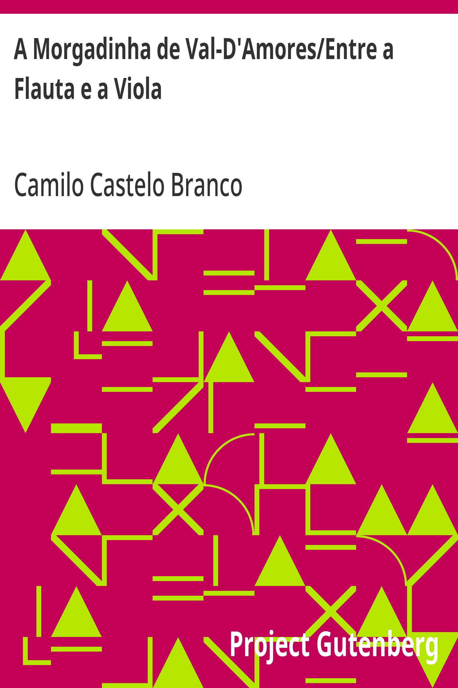 Cover: A Morgadinha de Val D'Amores Entre a Flauta e a Viola Theatro Comico de Camillo Castello Branco [PG 30461]