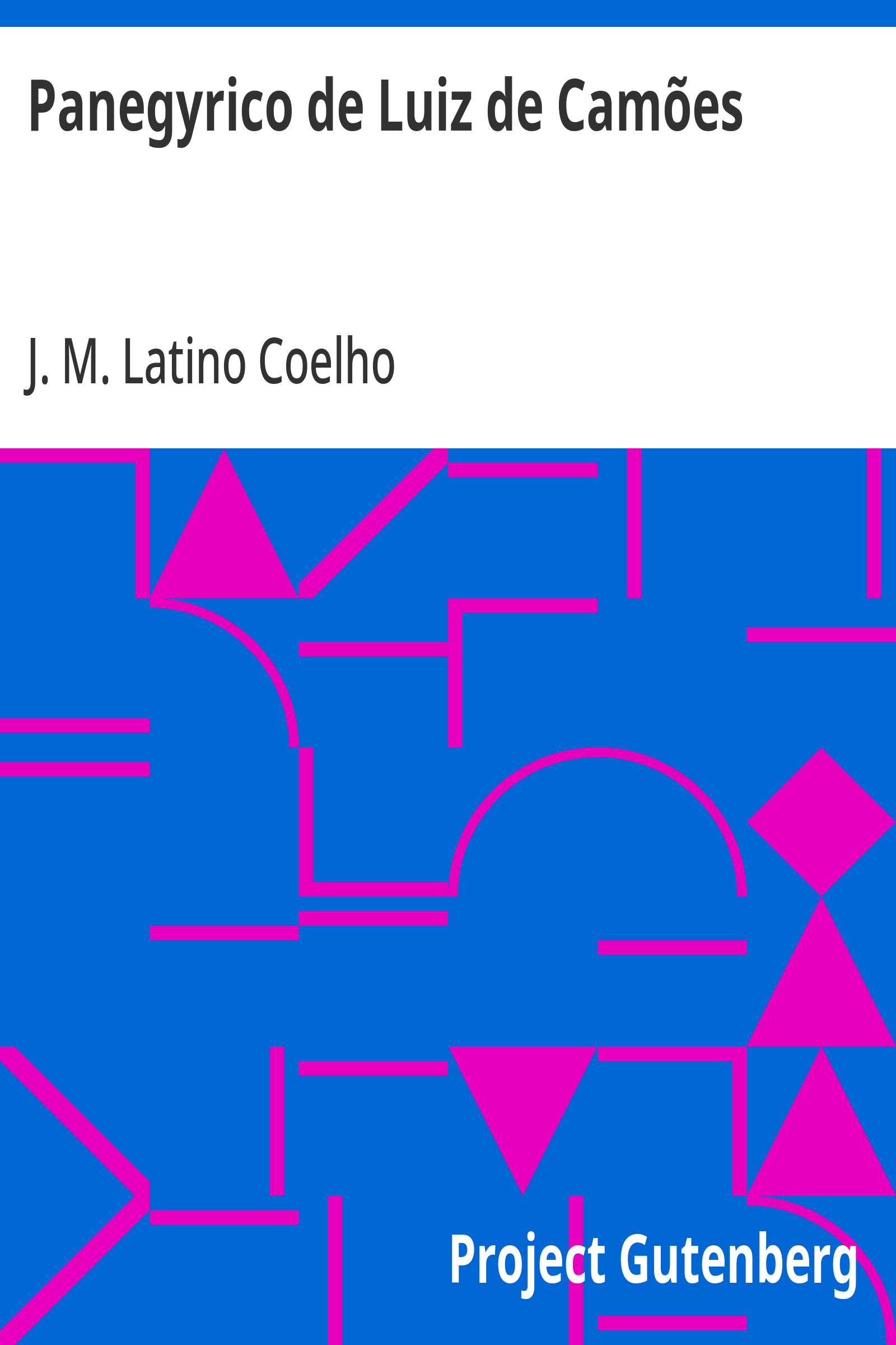 Cover: Panegyrico de Luiz de Camões [PG 21950]