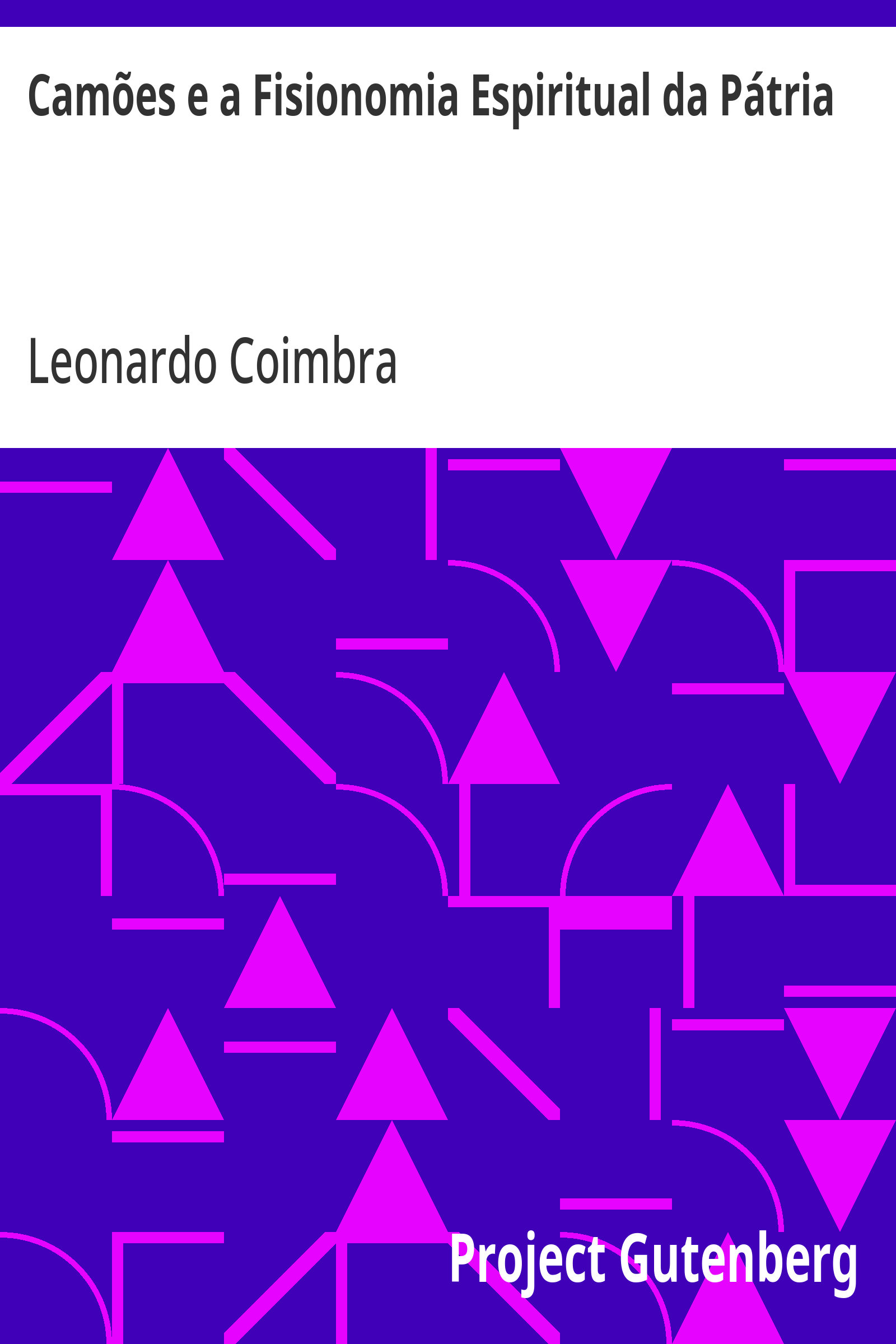 Cover: Camões e a Fisionomia Espiritual da Pátria [PG 32789]