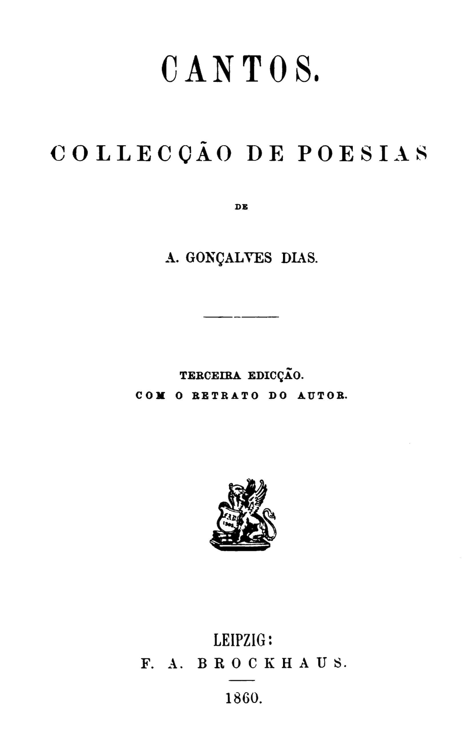 Cover: Cantos $b Collecção de poesias [PG 74854]